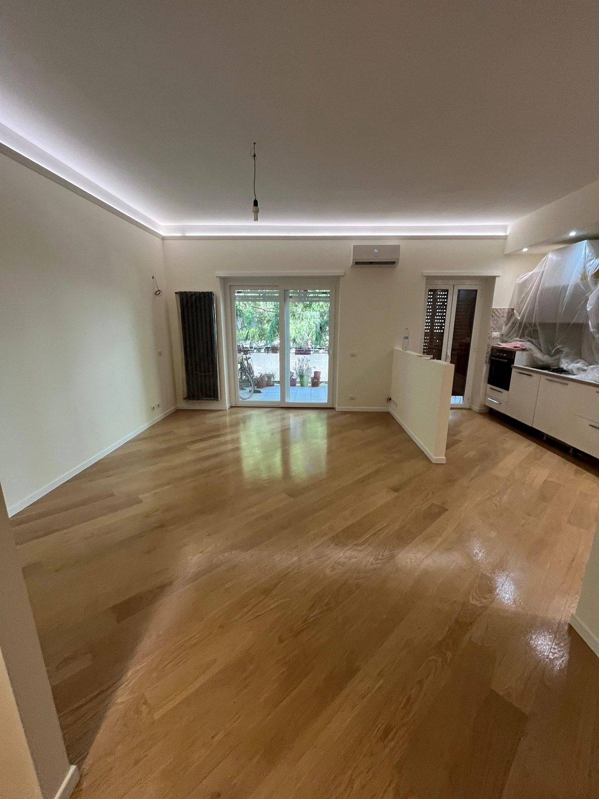 Dettaglio di posa parquet